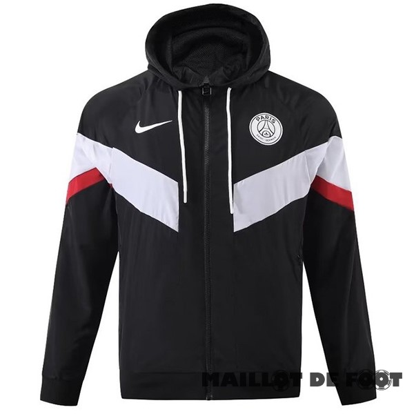 Foot Maillot Pas Cher Coupe Vent Paris Saint Germain 2023 2024 Noir Blanc Rouge