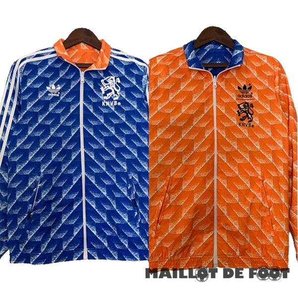 Foot Maillot Pas Cher Coupe Vent Pays Bas 2023 Bleu Orange