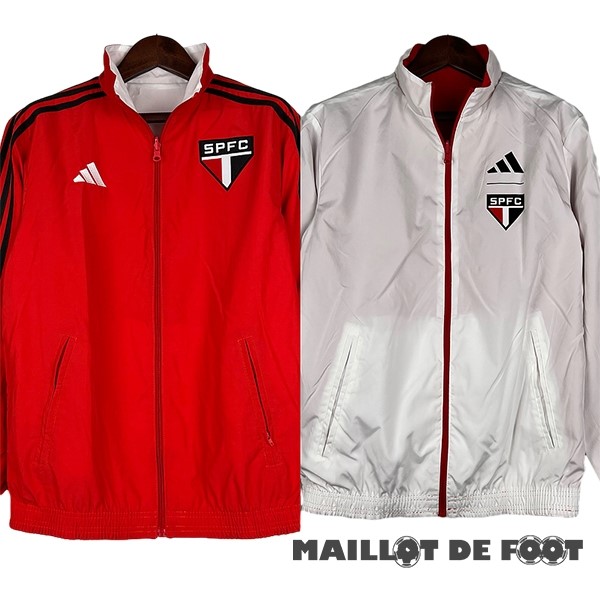 Foot Maillot Pas Cher Coupe Vent São Paulo 2023 2024 Rouge Blanc