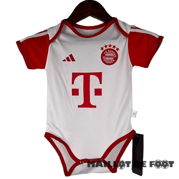 Foot Maillot Pas Cher Domicile Bodies Enfant Bayern Múnich 2023 2024 Blanc Rouge