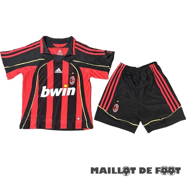 Foot Maillot Pas Cher Domicile Conjunto De Enfant AC Milan Retro 2006 2007 Rouge