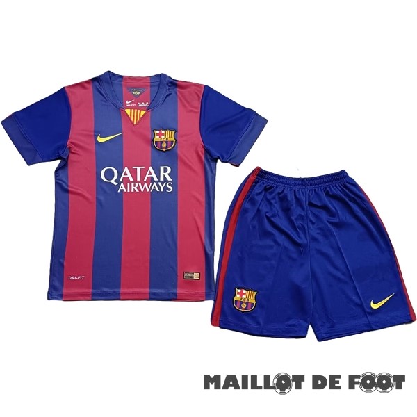 Foot Maillot Pas Cher Domicile Conjunto De Enfant Barcelona Retro 2014 2015 Rouge Bleu