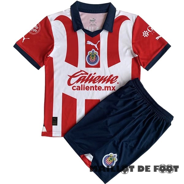 Foot Maillot Pas Cher Domicile Conjunto De Enfant CD Guadalajara 2023 2024 Rouge