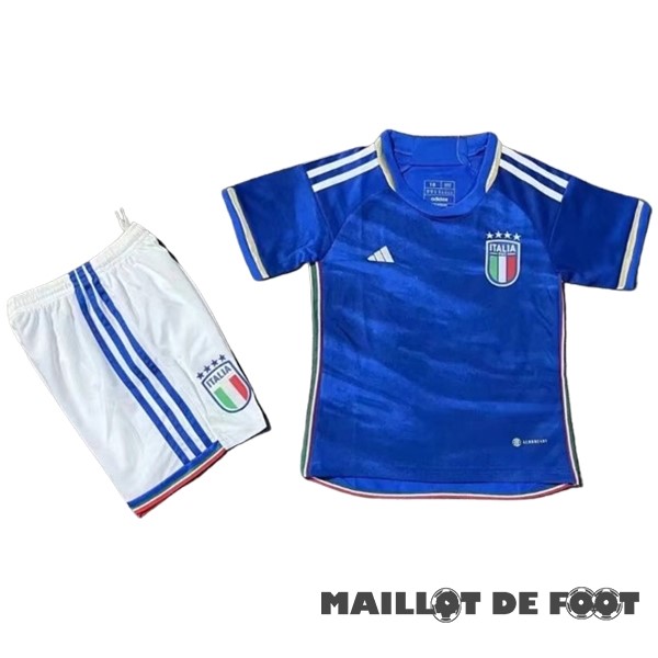 Foot Maillot Pas Cher Domicile Conjunto De Enfant Italie 2023 Bleu Blanc