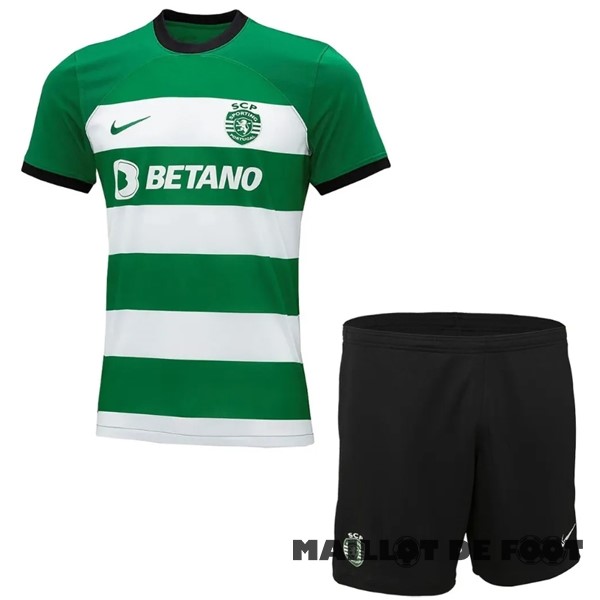 Foot Maillot Pas Cher Domicile Conjunto De Enfant Lisboa 2023 2024 Vert