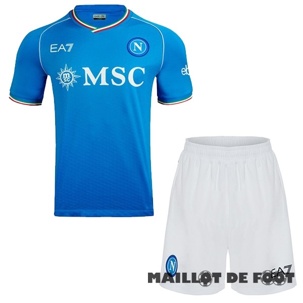 Foot Maillot Pas Cher Domicile Conjunto De Homme Napoli 2023 2024 Bleu Blanc