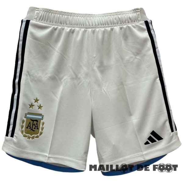 Foot Maillot Pas Cher Domicile Joueurs Pantalon Argentine 2023 Blanc