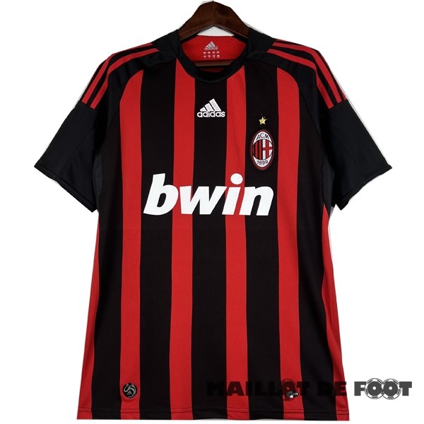 Foot Maillot Pas Cher Domicile Maillot AC Milan Retro 2008 2009 Rouge