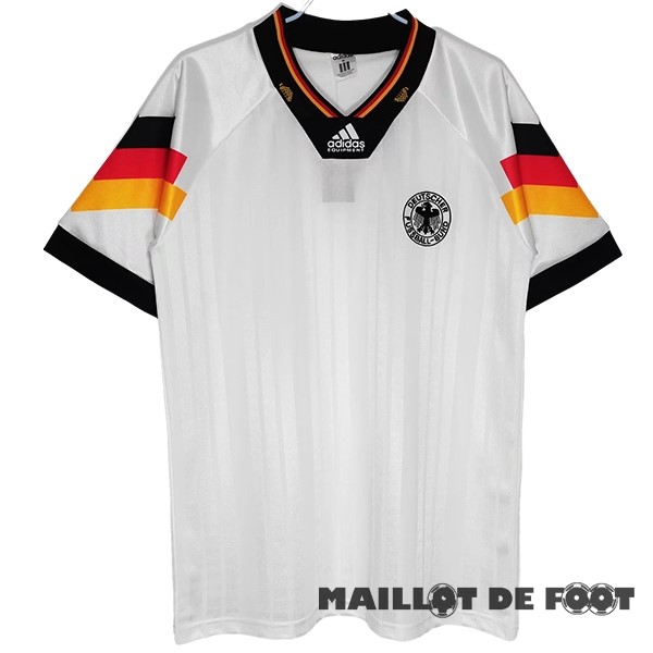 Foot Maillot Pas Cher Domicile Maillot Allemagne Retro 1992 Blanc