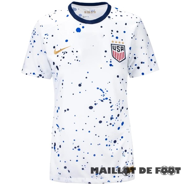 Foot Maillot Pas Cher Domicile Maillot Femme États-Unis 2023 Blanc