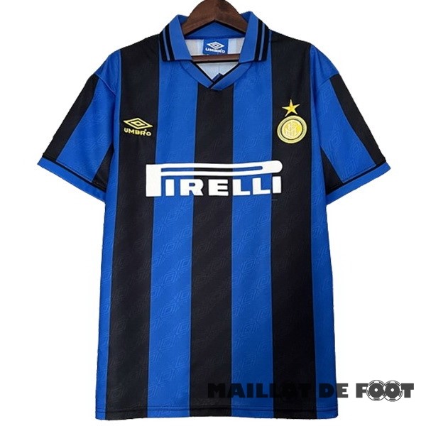 Foot Maillot Pas Cher Domicile Maillot Inter Milán Retro 1995 1996 Bleu