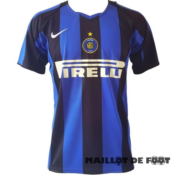 Foot Maillot Pas Cher Domicile Maillot Inter Milán Retro 2004 2005 Bleu