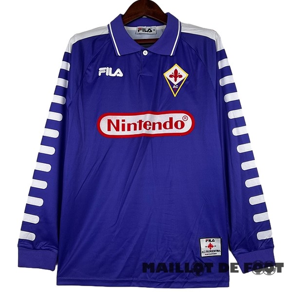 Foot Maillot Pas Cher Domicile Maillot Manches Longues Fiorentina Retro 1998 1999 Purpura