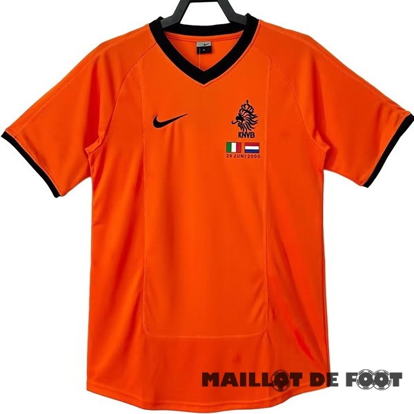 Foot Maillot Pas Cher Domicile Maillot Pays Bas Retro 2000 Orange