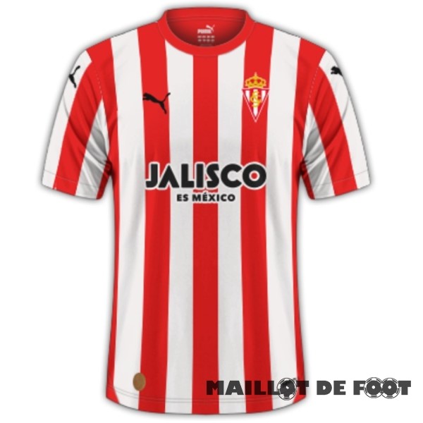 Foot Maillot Pas Cher Domicile Maillot Real Sporting de Gijón 2023 2024 Rouge