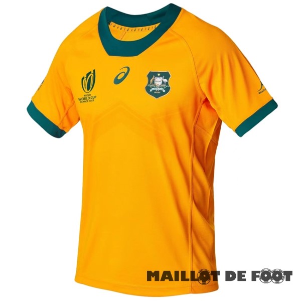 Foot Maillot Pas Cher Domicile Rugby Maillot Australie Championne du Monde 2023 Jaune