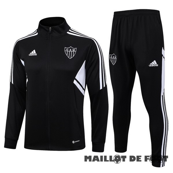 Foot Maillot Pas Cher Ensemble Complet Ensemble Complet longue fermeture éclair vêtements De Sport Atlético Mineiro 2023 2024 Noir Blanc