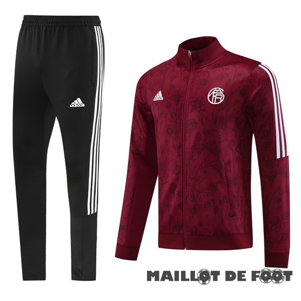 Foot Maillot Pas Cher Ensemble Complet Ensemble Complet longue fermeture éclair vêtements De Sport Bayern Múnich 2023 2024 Noir Bordeaux