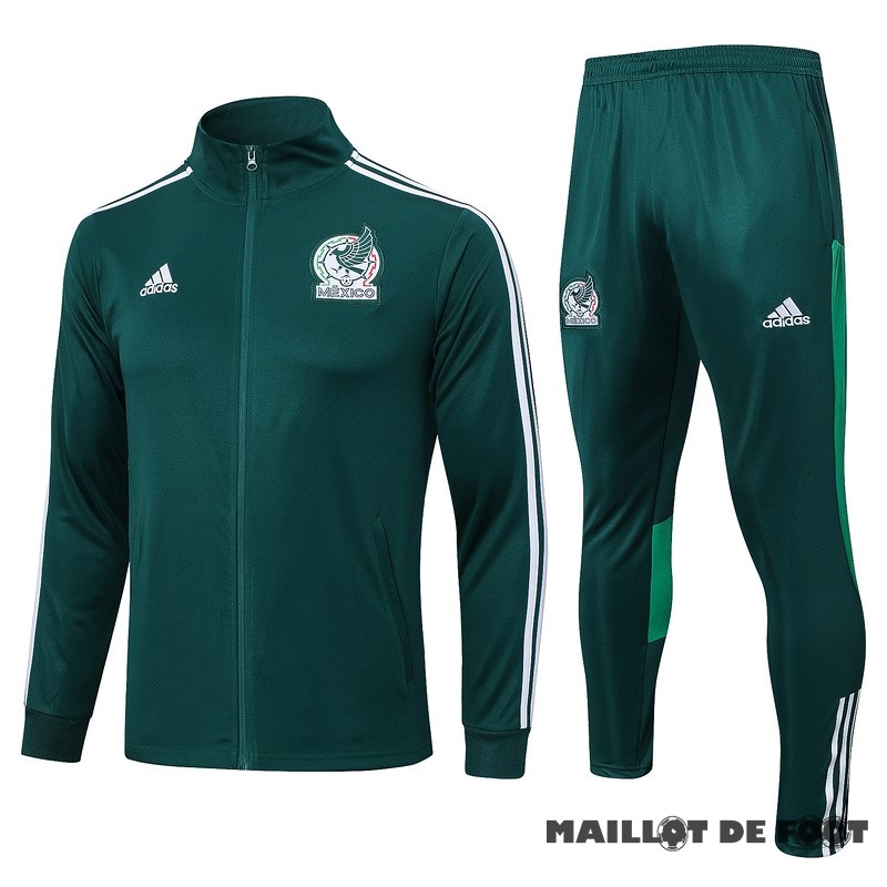 Foot Maillot Pas Cher Ensemble Complet Ensemble Complet longue fermeture éclair vêtements De Sport Mexique 2023 Vert