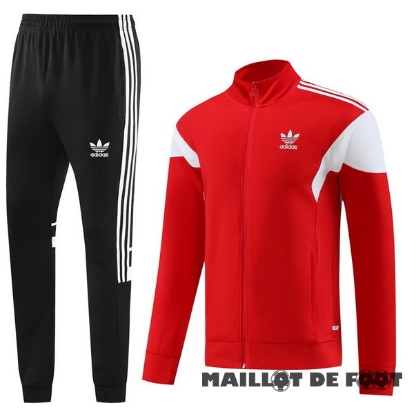 Foot Maillot Pas Cher Ensemble Complet Ensemble Complet longue fermeture éclair vêtements De Sport adidas 2023 Noir Rouge Blanc