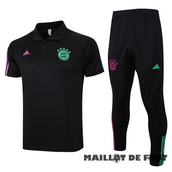 Foot Maillot Pas Cher Ensemble Complet Polo Bayern Múnich 2023 2024 Noir