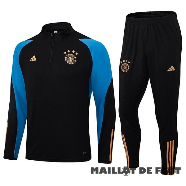 Foot Maillot Pas Cher Ensemble Complet Sudadera Entrainement Allemagne 2023 Noir I Bleu