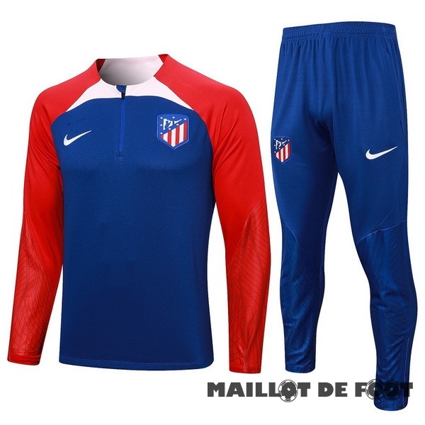 Foot Maillot Pas Cher Ensemble Complet Sudadera Entrainement Atlético Madrid 2023 2024 Bleu Rouge Rose