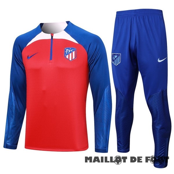 Foot Maillot Pas Cher Ensemble Complet Sudadera Entrainement Atlético Madrid 2023 2024 Rouge Bleu Rose