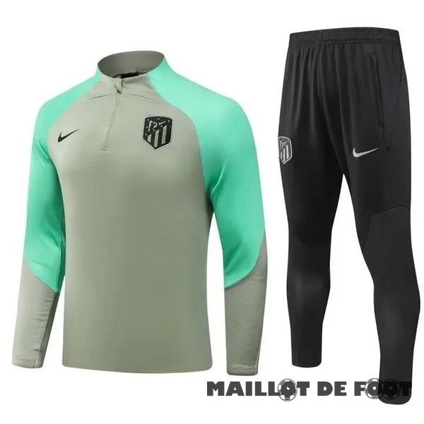 Foot Maillot Pas Cher Ensemble Complet Sudadera Entrainement Atlético Madrid 2023 2024 Vert