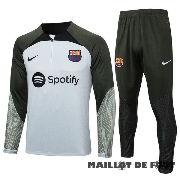 Foot Maillot Pas Cher Ensemble Complet Sudadera Entrainement Barcelona 2023 2024 Vert Gris