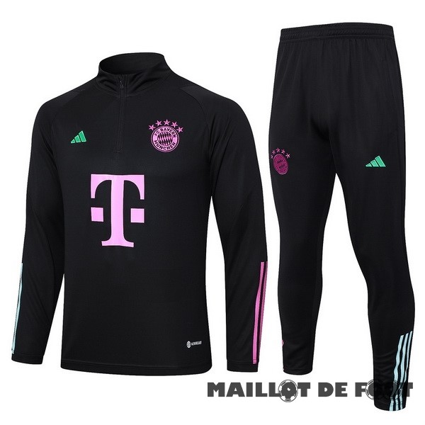 Foot Maillot Pas Cher Ensemble Complet Sudadera Entrainement Bayern Múnich 2023 2024 Noir II Purpura