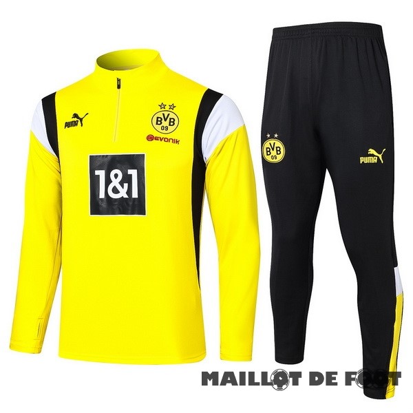 Foot Maillot Pas Cher Ensemble Complet Sudadera Entrainement Borussia Dortmund 2023 2024 Jaune Noir Blanc