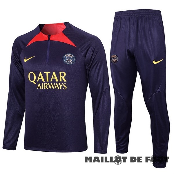 Foot Maillot Pas Cher Ensemble Complet Sudadera Entrainement Enfant Paris Saint Germain 2023 2024 Purpura II Rouge