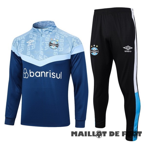 Foot Maillot Pas Cher Ensemble Complet Sudadera Entrainement Grêmio 2023 2024 Bleu I Noir