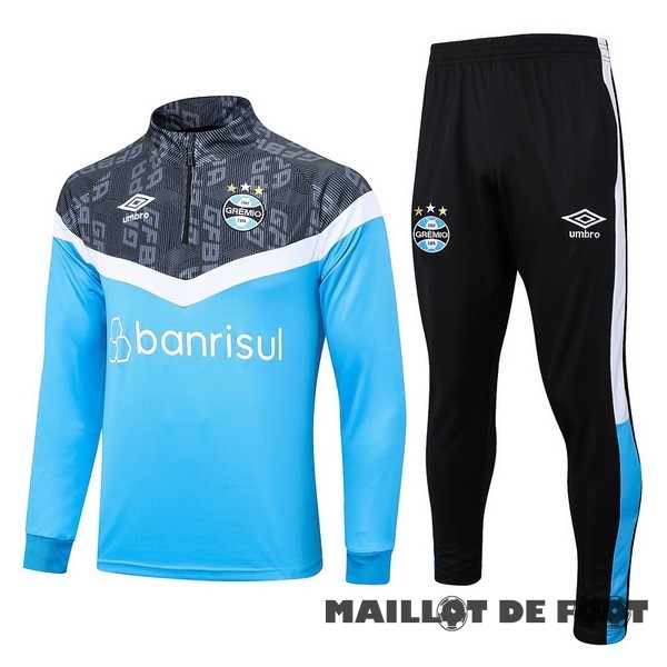 Foot Maillot Pas Cher Ensemble Complet Sudadera Entrainement Grêmio 2023 2024 Bleu Noir