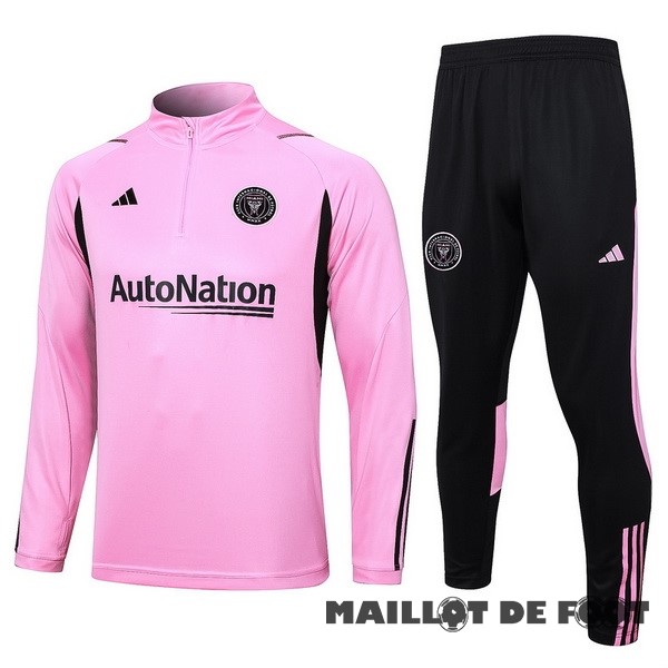 Foot Maillot Pas Cher Ensemble Complet Sudadera Entrainement Inter Miami 2023 2024 Rose Noir