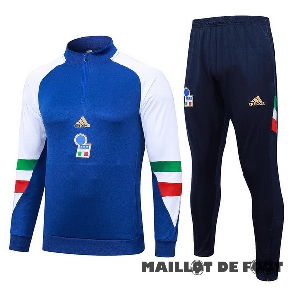 Foot Maillot Pas Cher Ensemble Complet Sudadera Entrainement Italie 2023 Bleu Blanc Vert