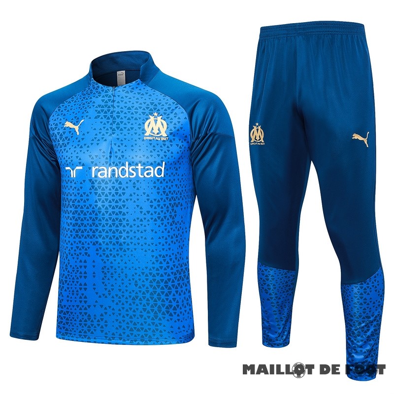 Foot Maillot Pas Cher Ensemble Complet Sudadera Entrainement Marsella 2023 2024 II Bleu