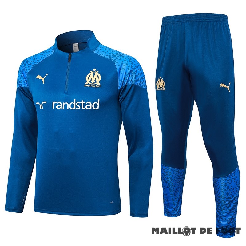 Foot Maillot Pas Cher Ensemble Complet Sudadera Entrainement Marsella 2023 2024 I Bleu