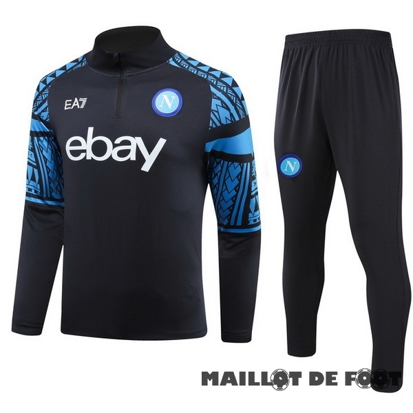 Foot Maillot Pas Cher Ensemble Complet Sudadera Entrainement Napoli 2023 2024 Bleu Marine