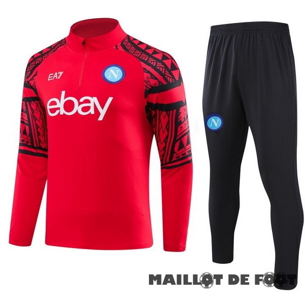 Foot Maillot Pas Cher Ensemble Complet Sudadera Entrainement Napoli 2023 2024 Rouge