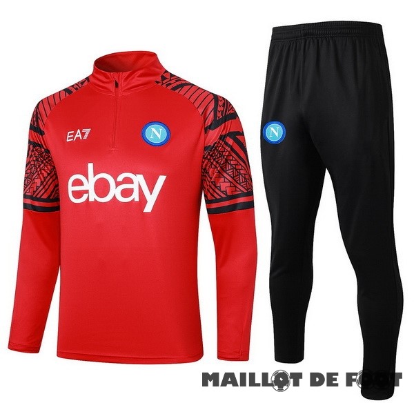 Foot Maillot Pas Cher Ensemble Complet Sudadera Entrainement Napoli 2023 2024 Rouge Noir