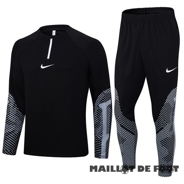 Foot Maillot Pas Cher Ensemble Complet Sudadera Entrainement Nike 2023 Noir Gris