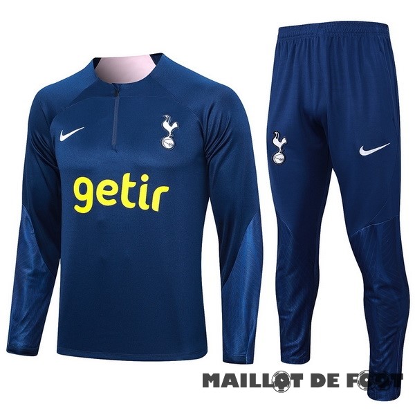 Foot Maillot Pas Cher Ensemble Complet Sudadera Entrainement Tottenham Hotspur 2023 2024 Bleu Marine