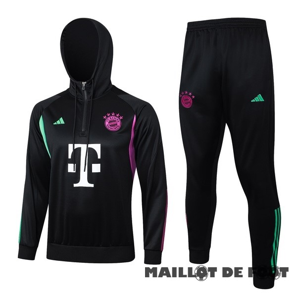 Foot Maillot Pas Cher Ensemble Complet Veste Con Capucha Bayern Múnich 2023 2024 Noir Purpura