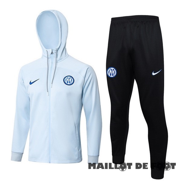 Foot Maillot Pas Cher Ensemble Complet Veste Con Capucha Inter Milán 2023 2024 Bleu Noir