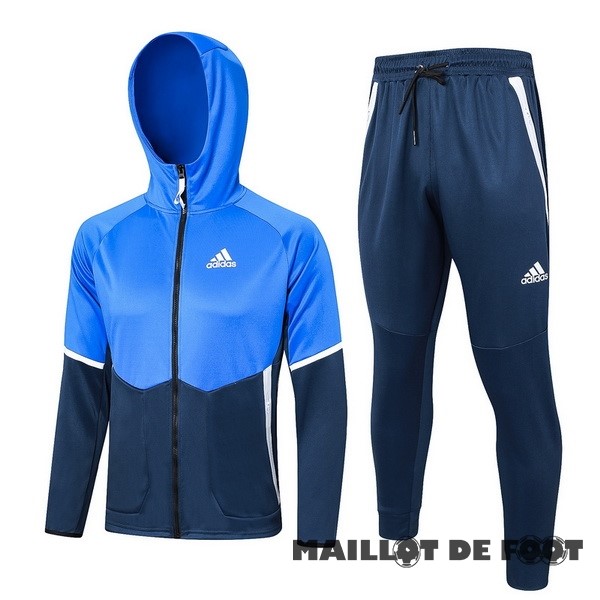 Foot Maillot Pas Cher Ensemble Complet Veste Con Capucha adidas 2023 Bleu