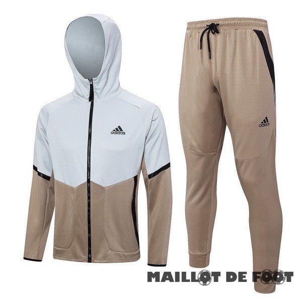 Foot Maillot Pas Cher Ensemble Complet Veste Con Capucha adidas 2023 Gris Jaune