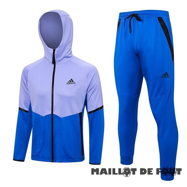 Foot Maillot Pas Cher Ensemble Complet Veste Con Capucha adidas 2023 Purpura Bleu