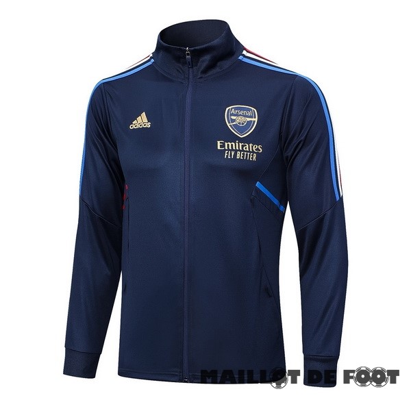 Foot Maillot Pas Cher Ensemble Complet longue fermeture éclair vêtements De Sport Arsenal 2023 2024 Bleu Marine